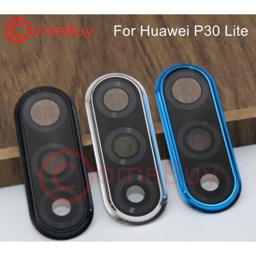 Rear Camera Glass For Huawei P30 Lite Camera Lens Glass+Back Camera Frame Honor 20S/20 Lite Camera Lens Russia Edition MAR-LX1H