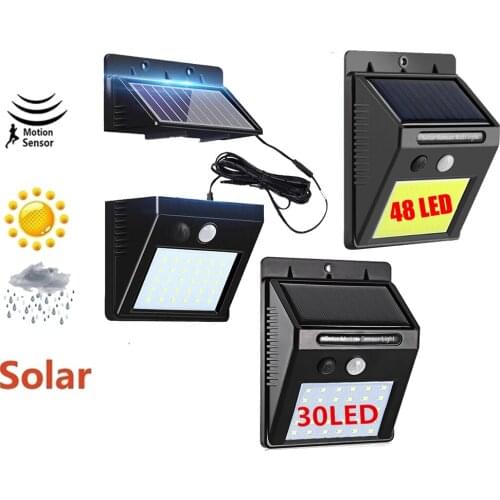 LED Solar Light outdoor lighting of garden security lamp spotlights waterproof Street wall Light solar panels with Motion Sensor