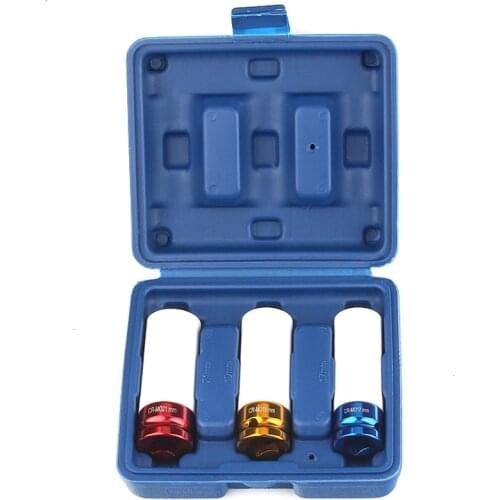 3PCS/Set Metric Wheel Protector Impact Socket 1/2-Inch Drive Lug Nut Thin Wall Wheel Protector Socket Kit 17mm - 19mm-21mm
