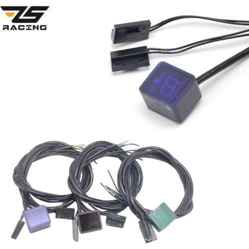 ZS Racing Universal Waterproof Motorcycle ATV Vehicles Digital Gear Indicator LED Display Monitor Shift Lever Sensor Tool