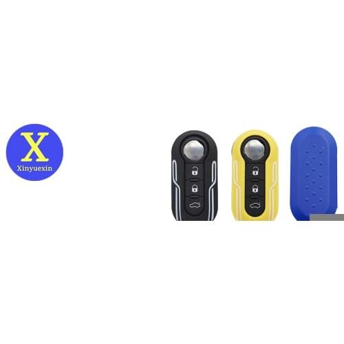 Xinyuexin New Styling 3 Button Flip Folding Key Remote Fob for Fiat 500 Panda Abarth Punto Remote Car Key Case Cover SIP22 Blade