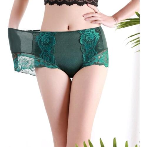45-120 catties: high-waisted big size panties women fat mm200 catties lace Modale 50108