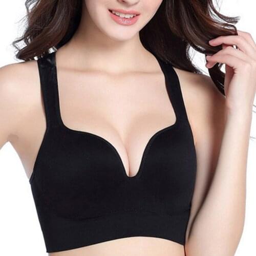 Plus Size Bras For Women Underwear Bra Without Underwire Bones Seamless Push Up Bra Tops Bralette Brassiere Wireless Sports Vest