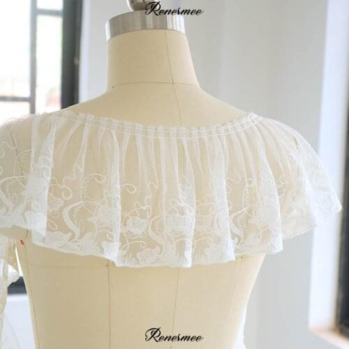 1m Beige Cotton Mesh Yarn Embroidery Lace Mesh Handmade DIY Trims Lolita Dress Skirt Home Furnishing Decoration 15cm