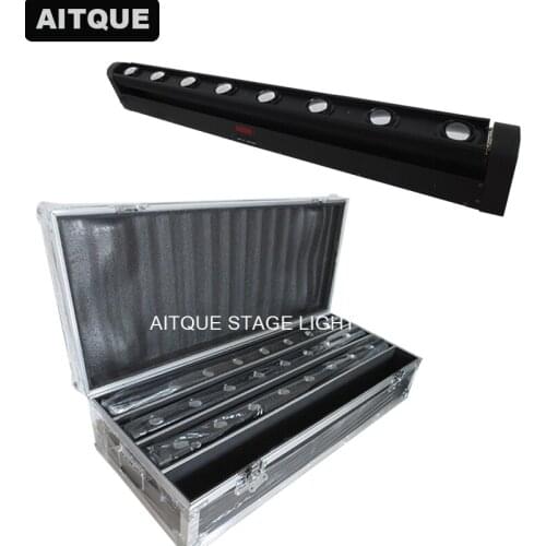 12lot/CASE)Dj light beam bar led moving head beam 8x10w white led blinder moving head light 8 eyes moving head dmx case