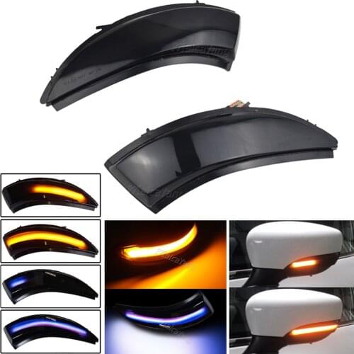 2pcs LED Turn Signal Light Side Mirror Dynamic Blinker Repeater Indicator For Renault Kaptur Captur Lutecia CLIO MK4 2013-2016