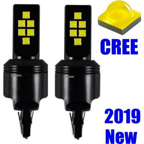 2Pcs T20 7443 W21/5W 3535 Chip LED Car Brake Light Tail Lamp Auto Turn Signal Bulbs Daytime Running Lights White Red Yellow