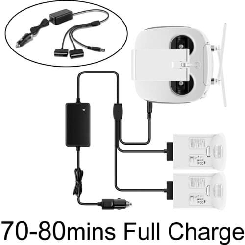3 IN 1 Car Charger 4A Advanced Intelligent Battery Remote Controller Travel Outdoor Charger Fast Charger for DJI Phantom 4 Pro