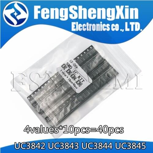4values*10pcs=40pcs UC3842 UC3843 UC3844 UC3845 sop Power IC kit