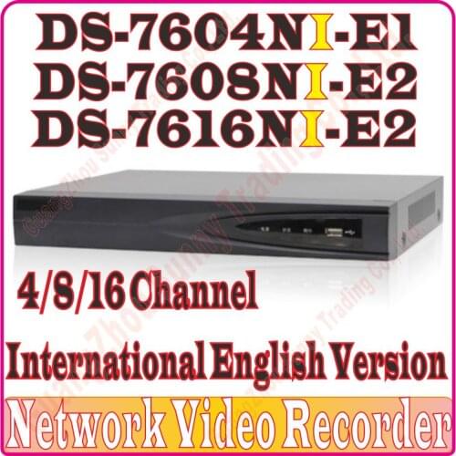 English Version 6MP NVR 4CH 8CH 16CH POE HD DS-7604NI-E1 DS-7608NI-E2 DS-7616NI-E2 ds 7604 7608 7616 ds-7604 ds-7608 ds-7616