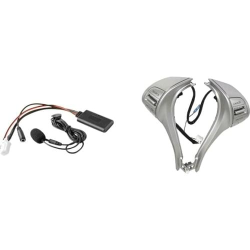Bluetooth 5.0 Aux Input Audio Cable Adapter & For Nissan X-Trail 2013 Steering Wheel Combination Control Switch