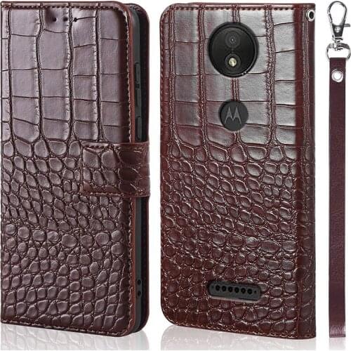 DOREXLON phone Case for Motorola Moto C XT1750 XT1754 XT1755 Cover for Motorola Moto C Coque flip Crocodile texture leather