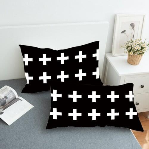 Black and White Cushion Cover Geometry Pillow Cover Nordic Decorative Pillow Case Bedding Throw Pillowcases 2pcs
