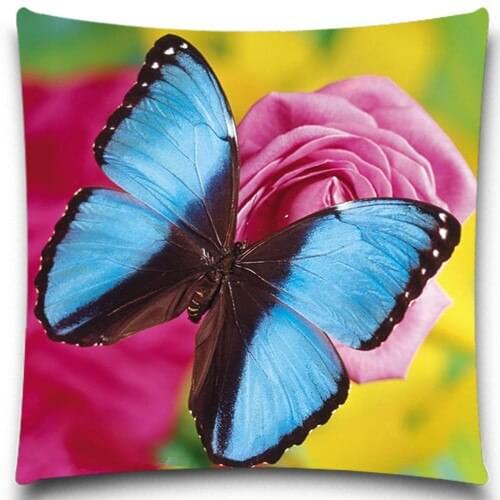 Black&Blue Butterfly Animals plant Cushion cover Lovely Bee Cotton polyester bedroom/chair/car/sofa seat 16 18 20 inches 9 style