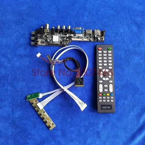 For B140XTN02.3/.5/.7/.8 1366*768 DVB digital VGA USB AV TV 3663 LVDS 40-Pin universal panel LCD Controller board DIY Kit