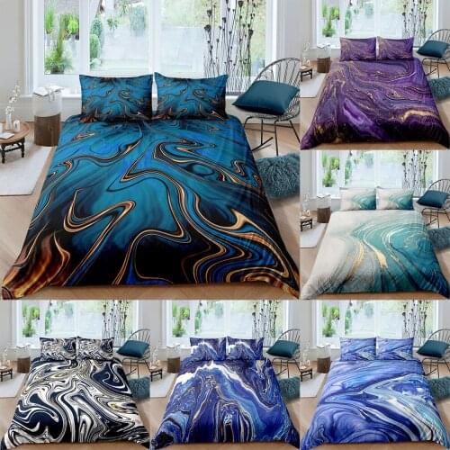 Nordic Duvet Cover Sets 3D Marble Print Bedding Set Pillowcase No Bed Sheet Single Double Queen King 220x240 Quilt Bed Covers