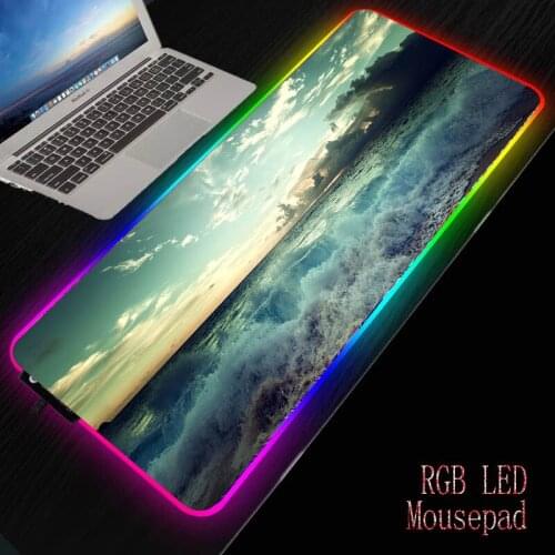 MRGBEST Beach Cloud Landscape Gaming Mouse Pad Anti-slip Natural Rubber Computer Anime Mousepad Mat Speed Locking Edge