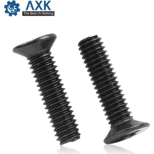 Philips Machine Screw 100pcs/lot M3*4/5/6/7/8/10/12/14/16/18/20/25/30 Black Flat Head Verbus Ripp Bolt Phillips Stainless Steel