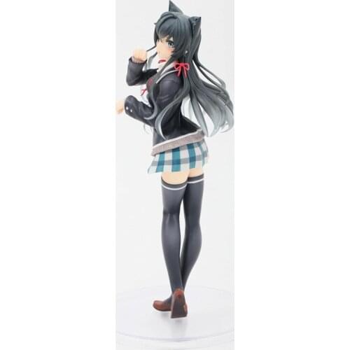 Cute Cat Ear Yukinoshita Yukino Japan Anime Action Figure PVC Toys Kawaii Yukino Short Skirt Sexy Dolls Room Decor Gift for Boys