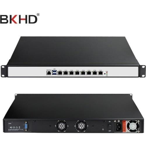 Xeon E3 1225V5 Pfsense AES 8LAN-1CON Industrial 1U Firewall Mini PC mini computer Support ESXI VMware proxmoxve virtual machine