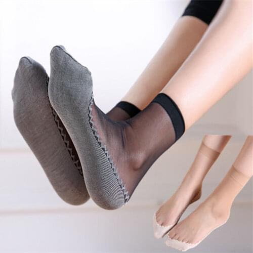 New 2pcs 1 Pairs Women Ultra Thin Elastic Silk Girl Short Socks Ankle Low Cut Socks Women Summer Socks Ladies Invisible Socks