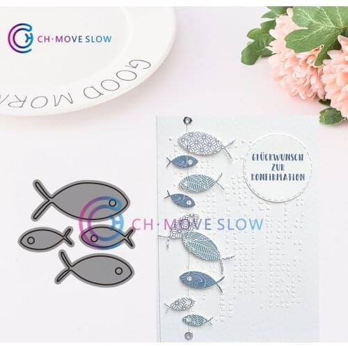2019 New Arrival CH fish Metal Cutting Dies Stencils for DIY Scrapbooking/photo Album stamps Decorative Embossing DIY Paper