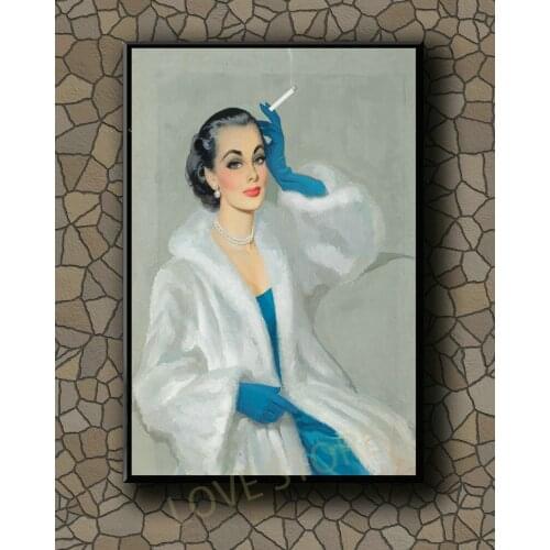 P041 Vintage Beautiful Pin-up Girl Classic Picture 157 Silk Fabric Poster Art Decor Indoor Painting Gift