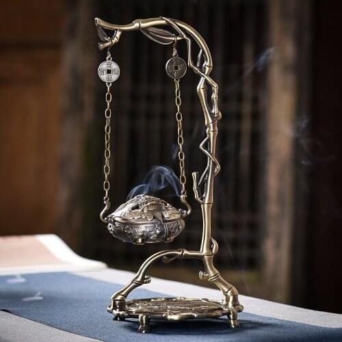 Hanging Backflow Incense Burner Bedroom Metal Creative Design Incense Burner Exquisite Retro Encensoir Spiritual Decor EI50IB