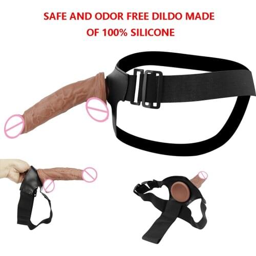 Strap On Realistic Silicone Dildo Pants Adjustable Strapon Penis Belt Sex Toys For Lesbian Women Couples Suction Cup Dildo Pants