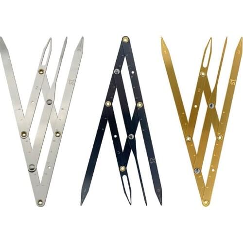 Stainless Steel Triangle Eyebrow Measurement Ruler Permanent Makeup Stencil Golden Ratio Caliper Makeup Tools