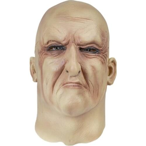 Snailify realistic human skin mask mens cosplay halloween costume for adult bald full face latex masks party props