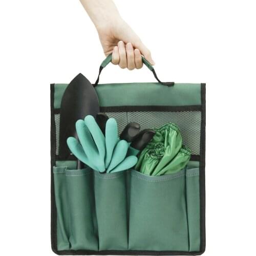 Outdoor Garden Flatbed Tool Storage Bag Garden Cart Hanging Bag With Gloves Set
