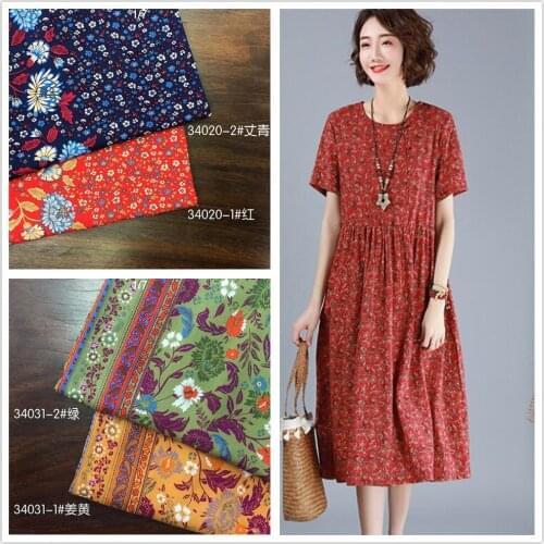 Rayon plain reactive printing floral double side positioning fabric dress shirt halter top womens fabric