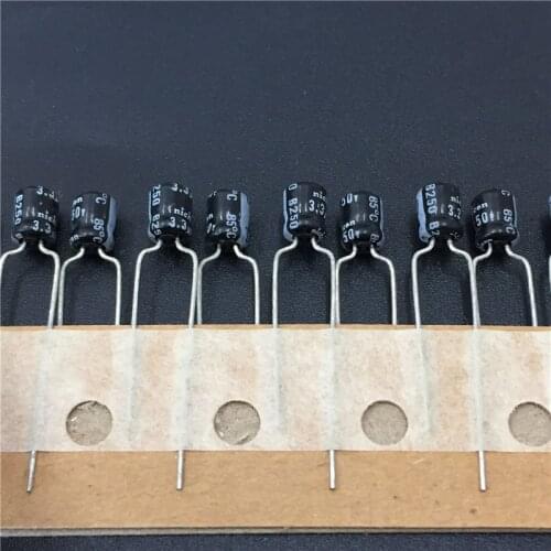 20Pcs/100Pcs 3.3uF 50V NICHICON MA series 4x5mm 50V3.3uF High Quality Low profile Aluminum Electrolytic Capacitor