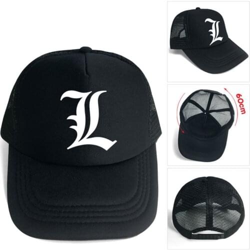 1 Pcs Cartoon Japan Anime Death Note Snapback Cotton Baseball Cap Men Women Hip Hop Dad Mesh Hat Trucker Hat Plush Toys Gifts