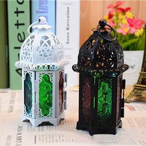 1pc Moroccan Lantern Tea Light Lamp Votive Candle Holder Box Hanging Home Decor New