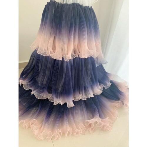 1 Yard Purple Ruffled Fabric Ruffle Fabric For Cake Dress Bridal Dress Costume, 2021 new arrival