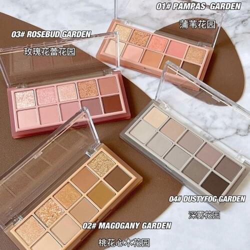 10 Color Maquillage Eyeshadow Palette Shimmer Matte Glitter Eyeshadow Palette Metallic Diamond Pigmented Makeup Palette Cosmetic