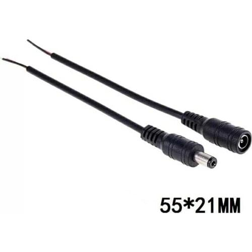 10pcs 12V DC Extension Connectors Male Female jack Cable Adapter Plug Power Supply 5.5x2.1mm LED Strip Light CCTV Camera