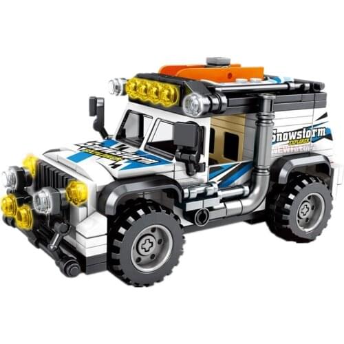 2021 Series Beach Skateboard Camp Off-Road SUV High-Tech Supercar Car Sports Building Blocks Bricks Kits Classic Model