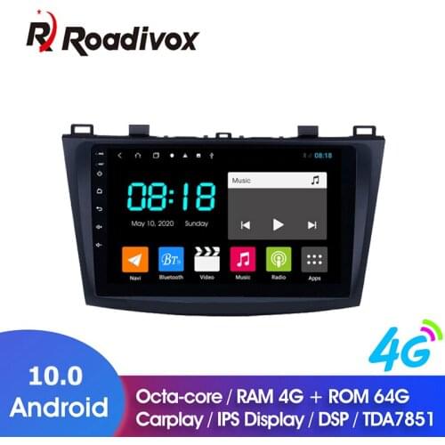 9" Android 10.0 RAM 4G ROM 64G for Mazda 3 2009-2013 Car Dvd Gps Navigation Radio Multimedia Player Stereo Head Unit