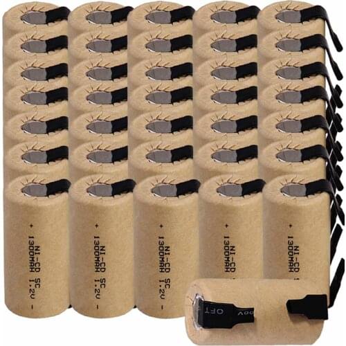 Lowest price 36 piece SC battery 1.2v batteries rechargeable 1300mAh nicd battery for power tools akkumulator