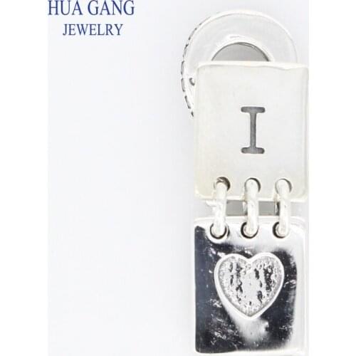 2019 New S925 Silver Love Note Charm Beads Fits Original Pandora Bracelet For Women Fashion Jewelry Accessories