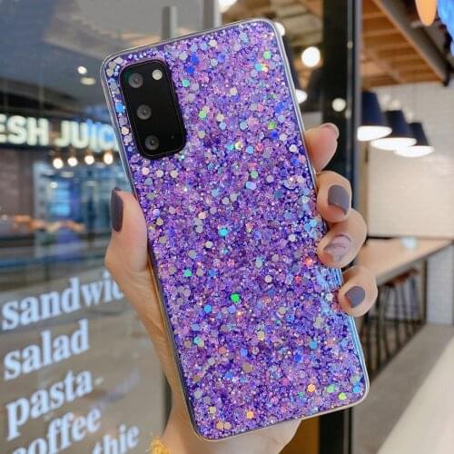 Shining Glitter Sequins Phone Case For Samsung Galaxy A51 A71 A21S A41 A10 A20E A30 A40 A60 A50 A70 S M10 M20 M30 Soft TPU Cover