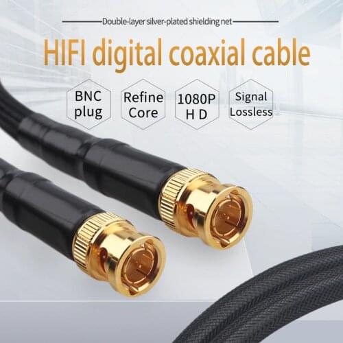 Xangsane HiFi Pure Silver BNC Digital Coaxial Cable HD Video Cable DI Radio Frequency SMA Audio Cable