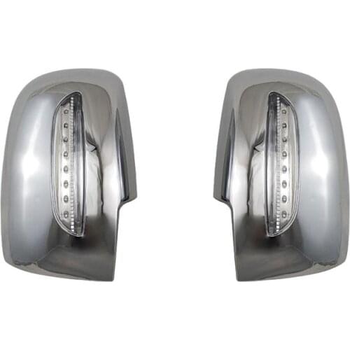 For Hyundai Santa Fe 2008 Car Side Door LED Rearview Mirror Frame Cover Trim ABS Chrome Decoration Car Styling Accessories