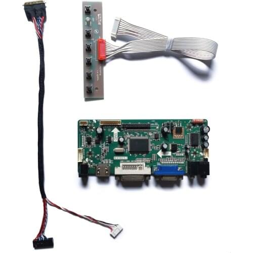 For LP171WP9/LTN154BT02/LTN154BT08/N154C6 40-Pin LVDS VGA+DVI screen 1440*900 LED 60Hz display controller board DIY kit