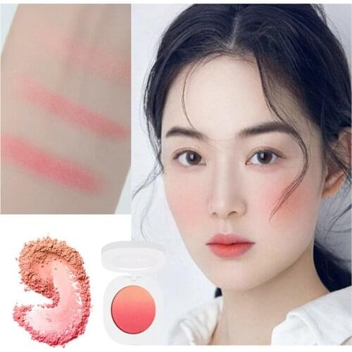 Gradient Blush Highlight Palette Natural And Long-lasting Vitality Orange Blush Easy To Color Natural Face Makeup Gift TSLM1