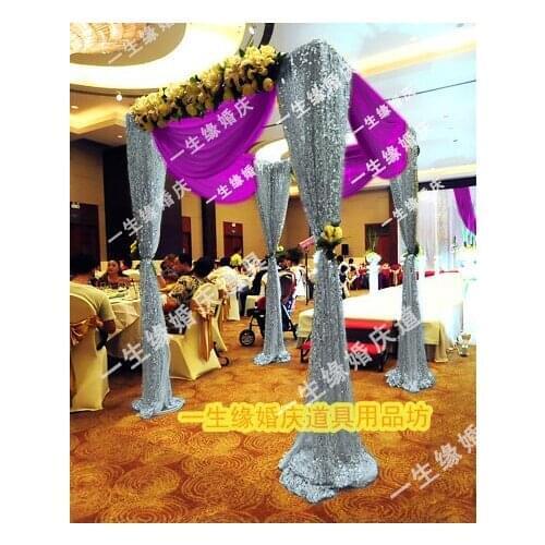 Wedding Square Canopy Drape Wedding props square canopy curtain/chuppah/arbor drape with swag