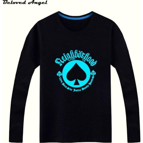 Beloved Angel New Design Blu-ray Kids Long Sleeves Tops Neon Print Shine Children Boys Girls T Shirt Darkness Luminous Top Tees